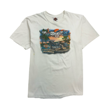 (L) Vintage '09 Orlando Harley Davidson Tee White