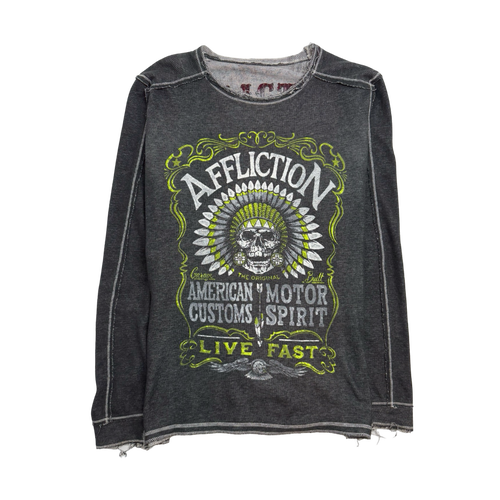 Vintage Y2k Affliction Reversible L/S Tee | Vintage Clothing Store Canada