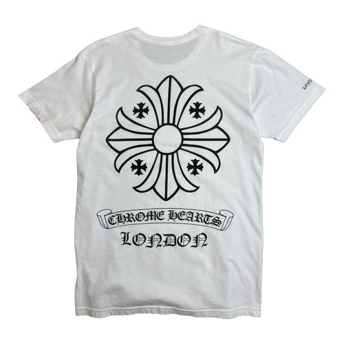 Chrome Hearts London Scroll Pocket Tee White | Vintage Clothing Store Canada