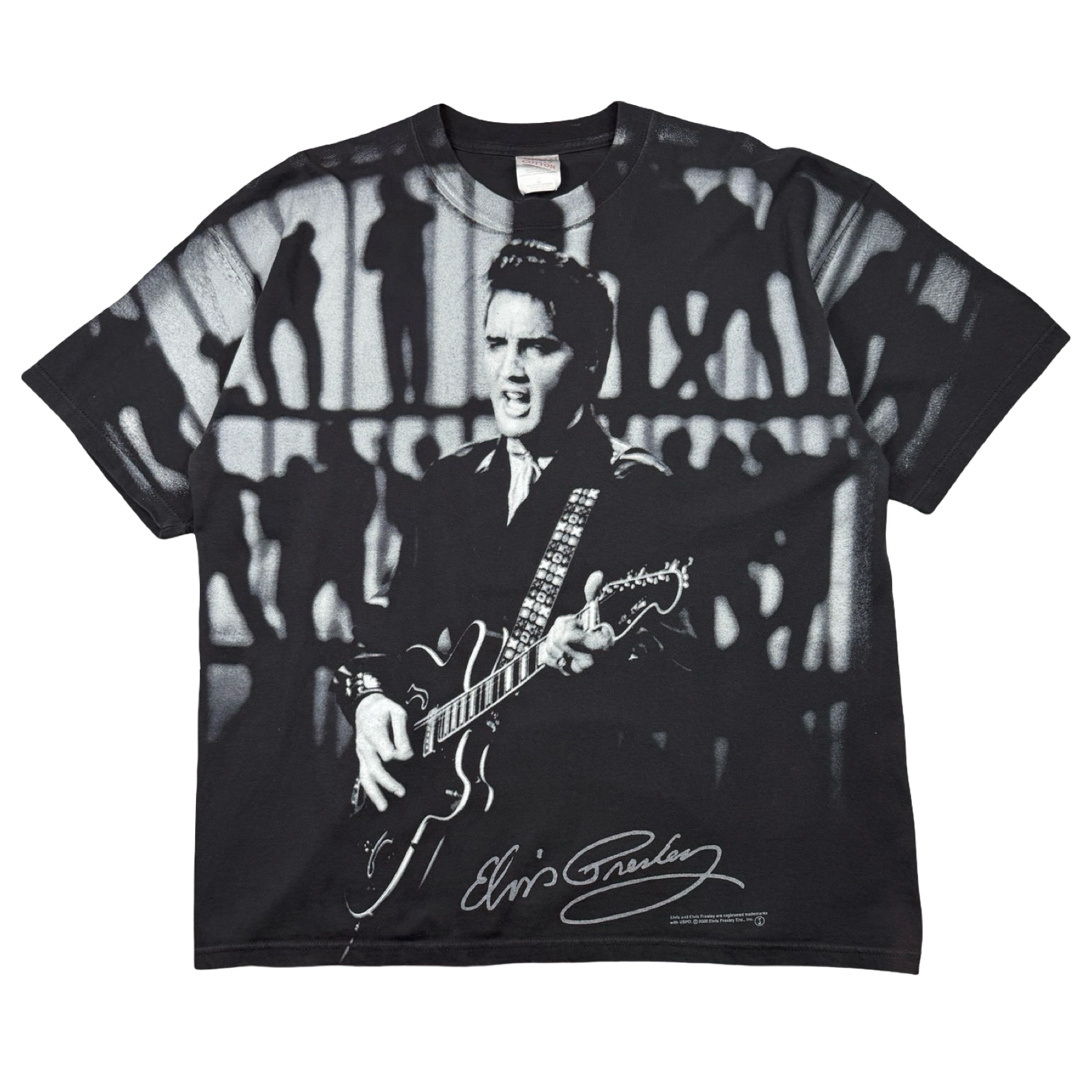 Vintage Elvis Presley AOP Tee Black