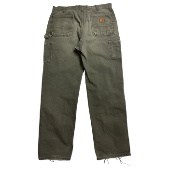 Carhartt Distressed Double Knee Carpenter Pants Olive