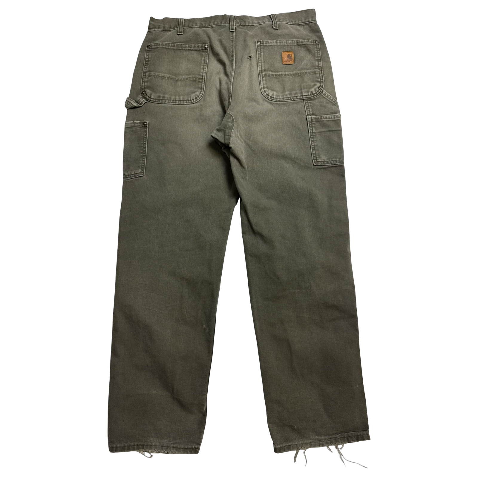 Carhartt Distressed Double Knee Carpenter Pants Olive