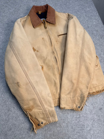 Vintage Reworked Carhartt Detroit Work Jacket Khaki