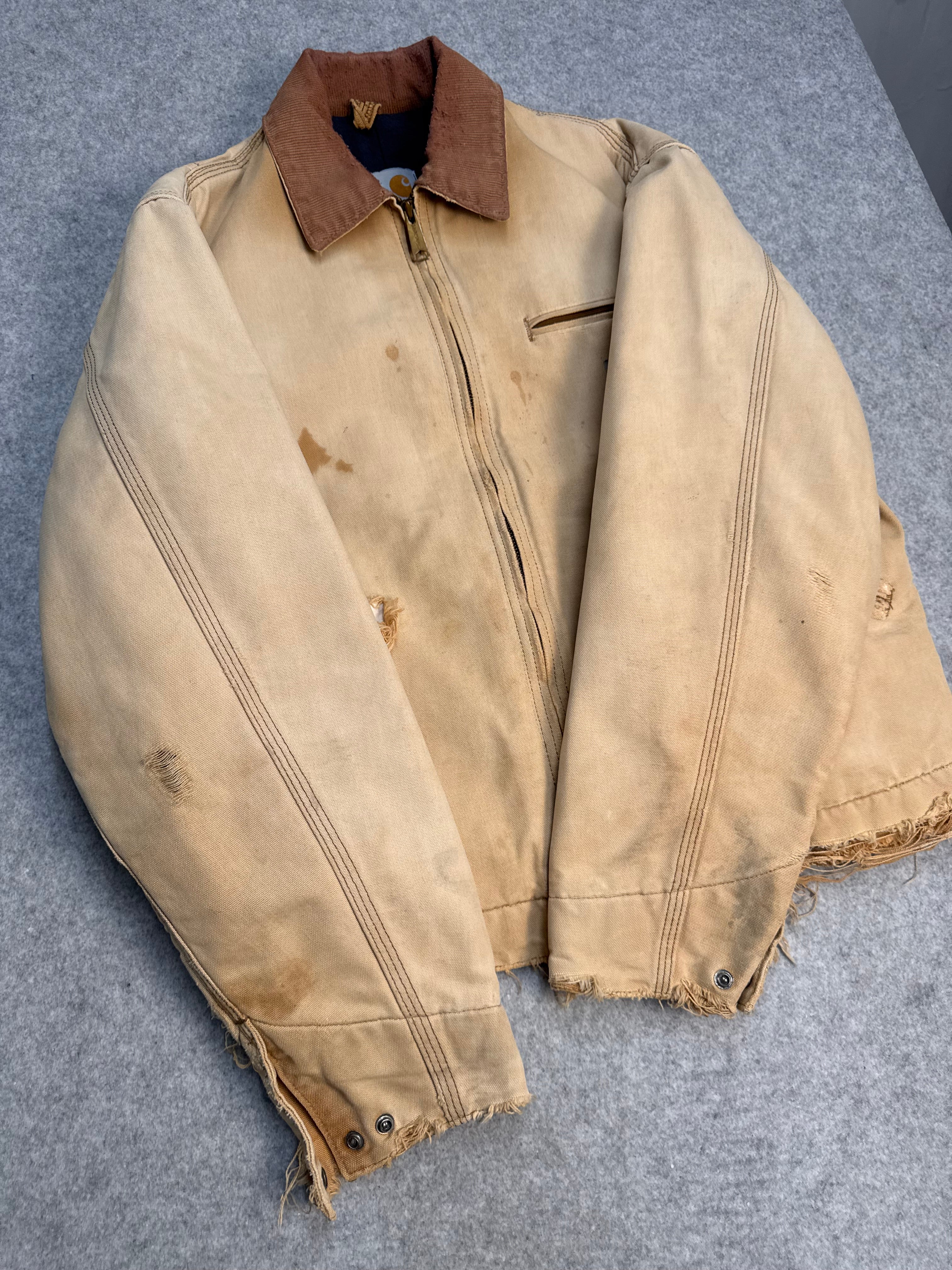 Vintage Reworked Carhartt Detroit Work Jacket Khaki