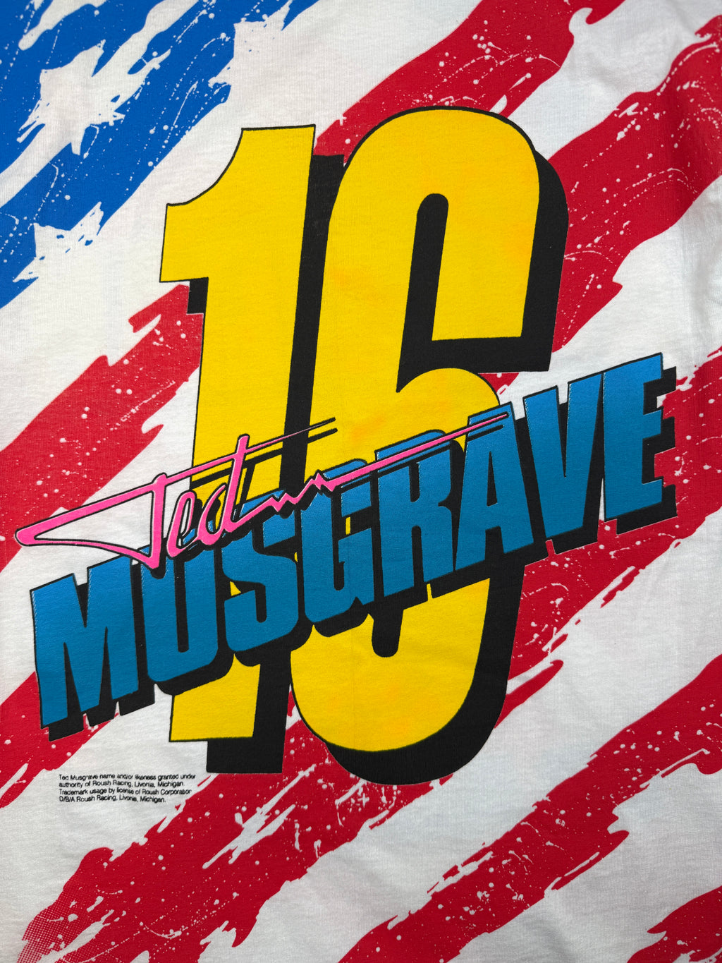 Vintage Ted Musgrave AOP Racing Tee White