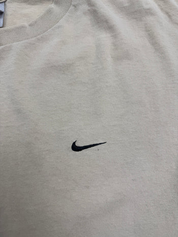 Vintage 2000s Nike Side Swoosh Tee Beige