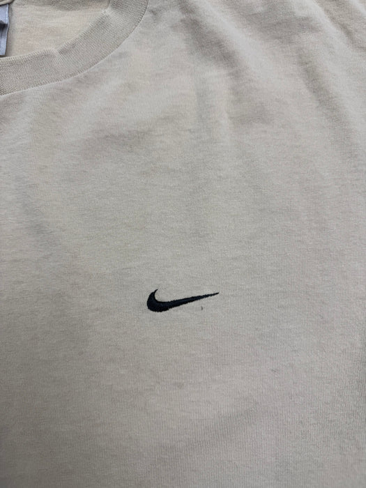 Vintage 2000s Nike Side Swoosh Tee Beige | Vitnage Clothing Store Canada