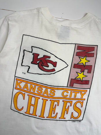 Vintage Kansas City Chiefs Logo 7 Tee White