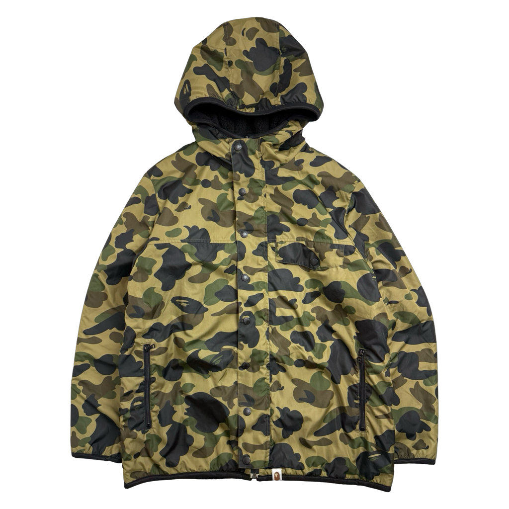 BAPE 1st Camo Reversible Polartec Jacket Green (USED)