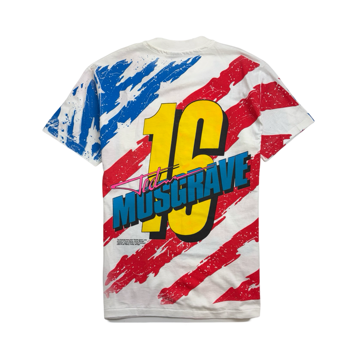 Vintage AOP Ted Musgrave Racing Tee White | Vitnage Clothing Store Canada