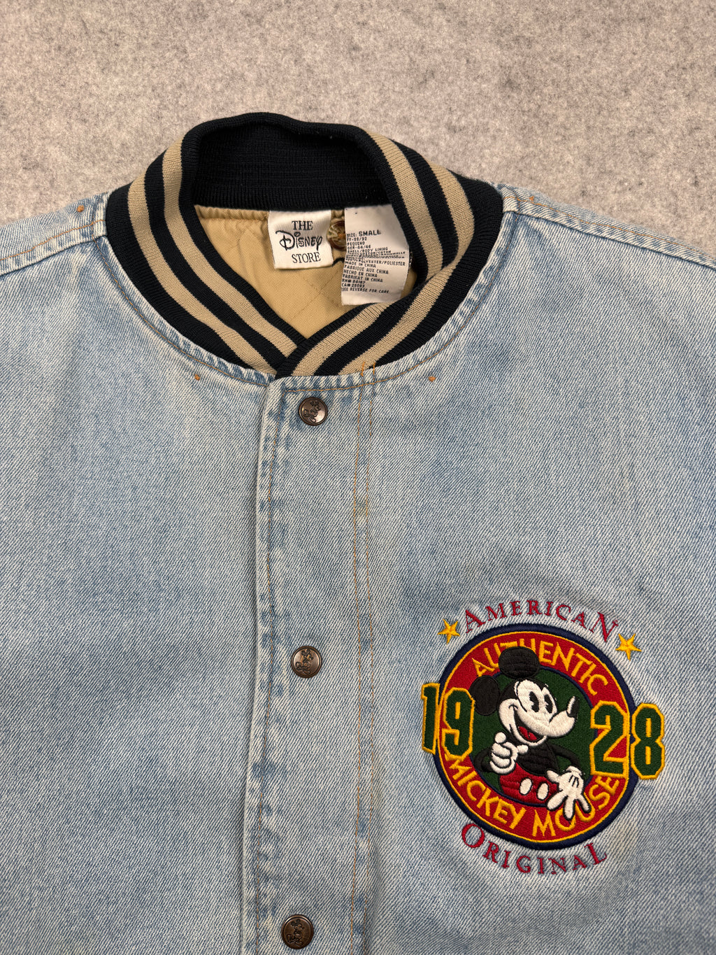 Vintage Disney Store Mickey Mouse 1928 Varsity Jacket