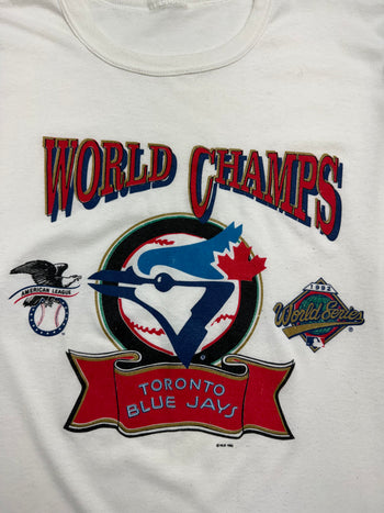 (L) Vintage '92 Toronto Blue Jays Tee White