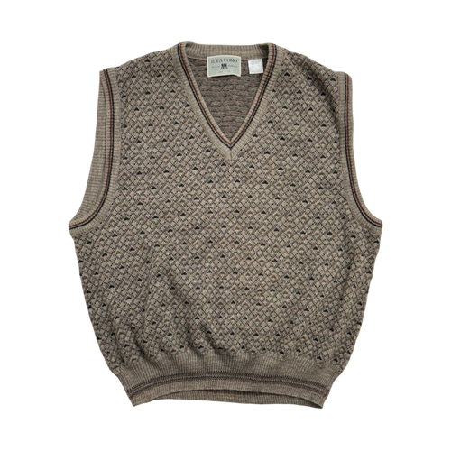 (M) Vintage IDEA UOMO Knit Vest Light Brown | Vintage Clothing Store Canada