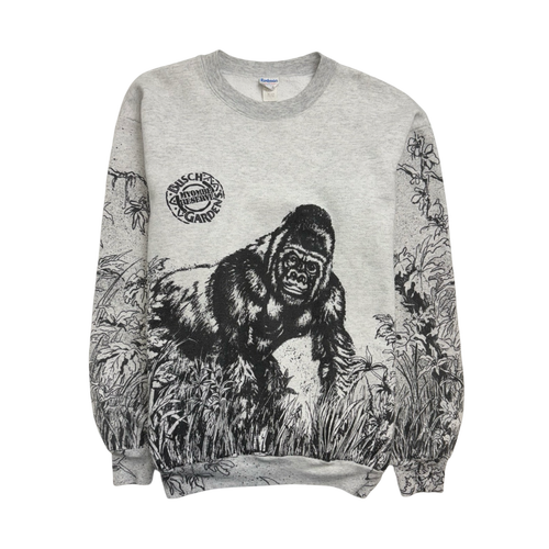 Vintage 90s Nature Gorilla Sweatshirt White | Vintage Clothing Store Canada