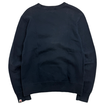 BAPE Ape Crossbone Pirate College Crewneck Navy (USED)