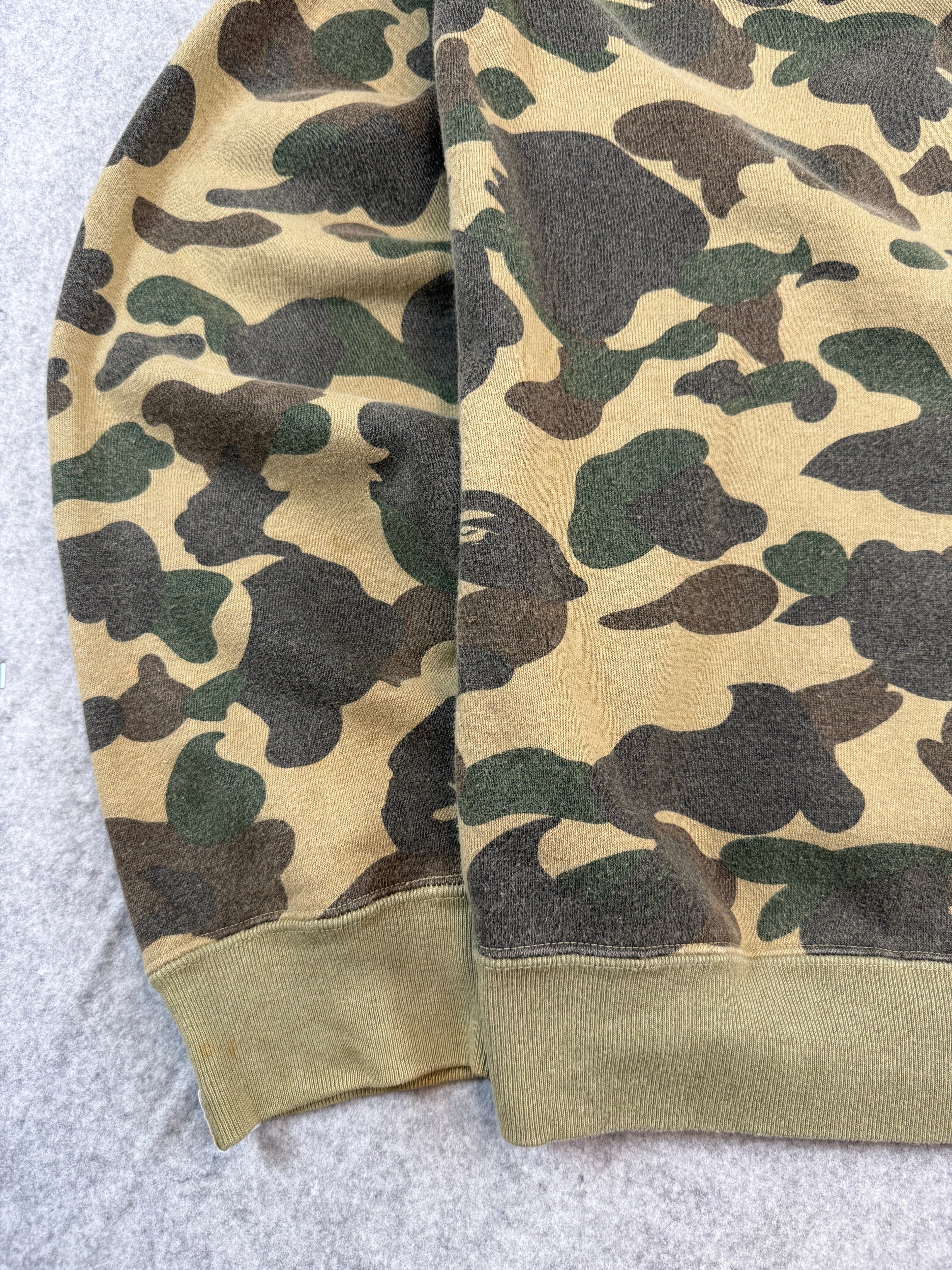 BAPE 1st Camo Full Zip Hoodie Green (USED)