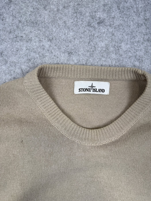 Stone Island Knitted Crewneck Cream (USED) | Vitnage Clothing Store Canada