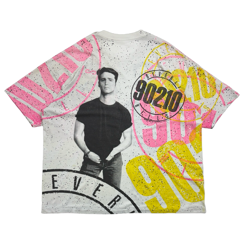 Vintage Beverly Hills 90210 AOP Tee White | Vintage Clothing Store Canada