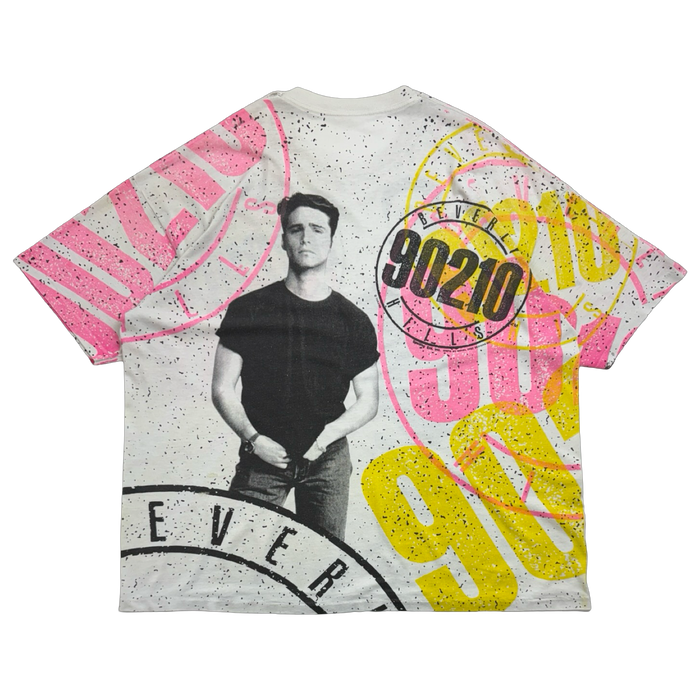 Vintage Beverly Hills 90210 AOP Tee White | Vitnage Clothing Store Canada