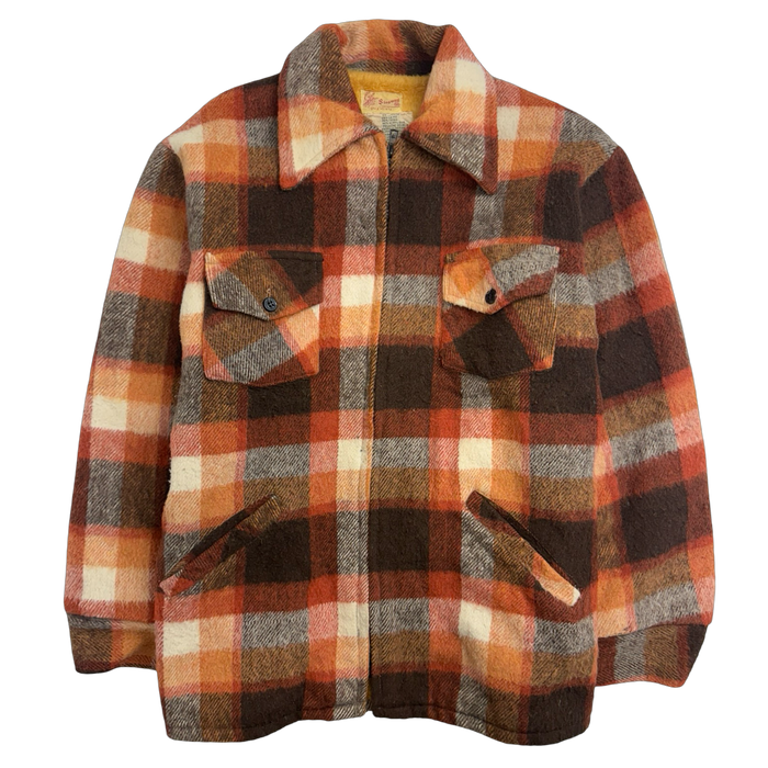 Vintage Stagway Wool Plaid Full Zip Jacket | Vitnage Clothing Store Canada