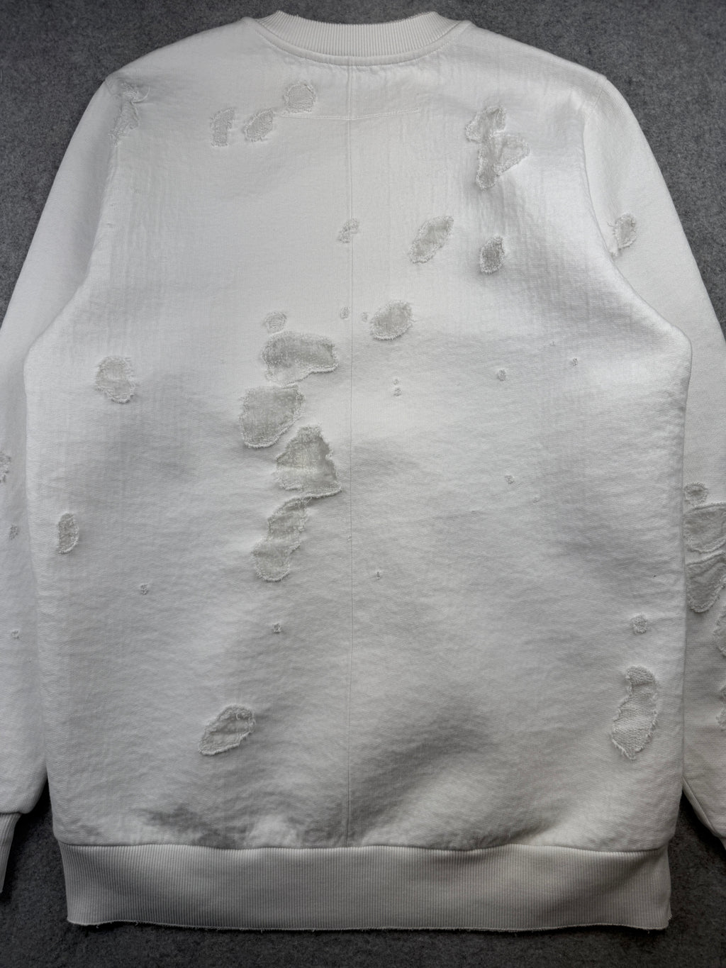 Givenchy Paris Destroyed Sweatshirt White