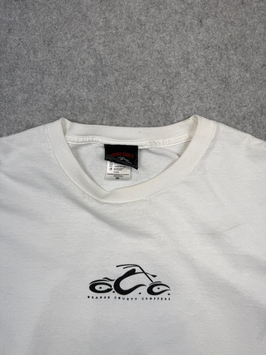 Vintage Orange County Choppers Tribal Sleeve L/S Tee White | Vitnage Clothing Store Canada