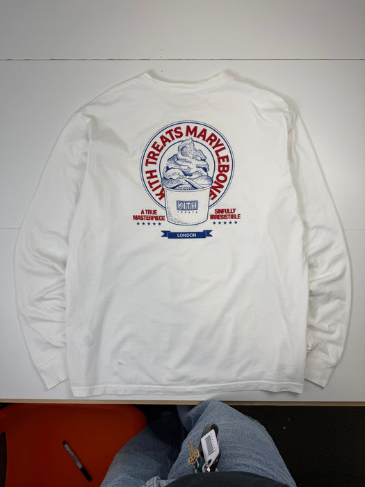 KITH Treats London Academy L/S Tee White (USED) | Vitnage Clothing Store Canada