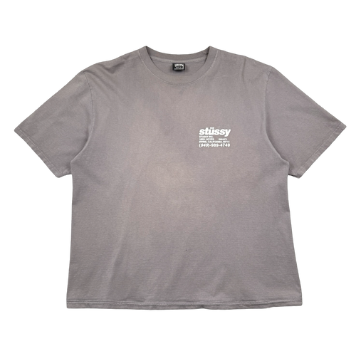 Stussy Pigment Dyed DNA Tee Grey (USED) | Vintage Clothing Store Canada