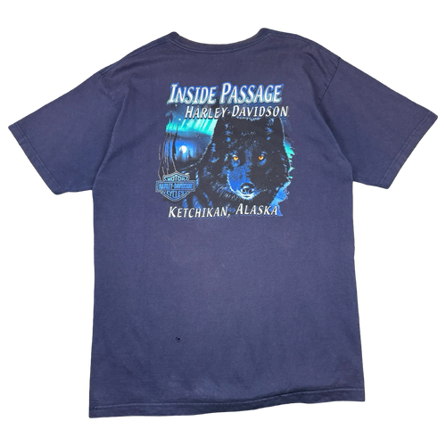 Vintage Harley Davidson Inside Passage Tee Navy | Vintage Clothing Store Canada