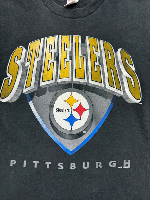 Vintage '95 Pitsburgh Steelers Tee Black | Vitnage Clothing Store Canada