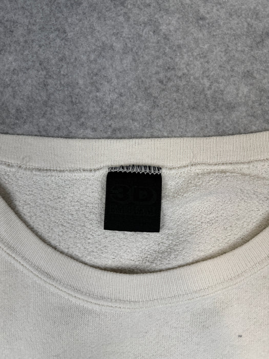 Vintage Harley Davidson 3D Emblem U.S Steel Sweatshirt White | Vitnage Clothing Store Canada