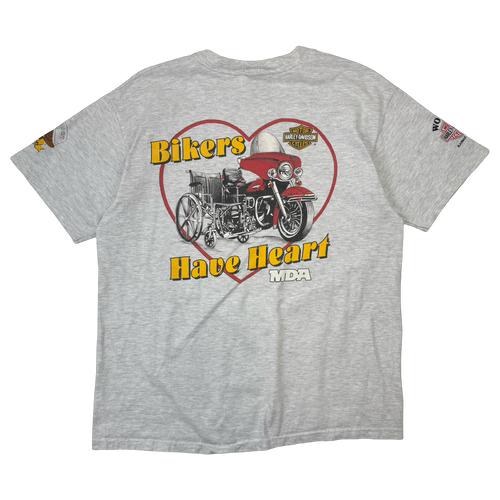 Vintage Harley Davidson Bikers Have Heart Tee Grey | Vintage Clothing Store Canada