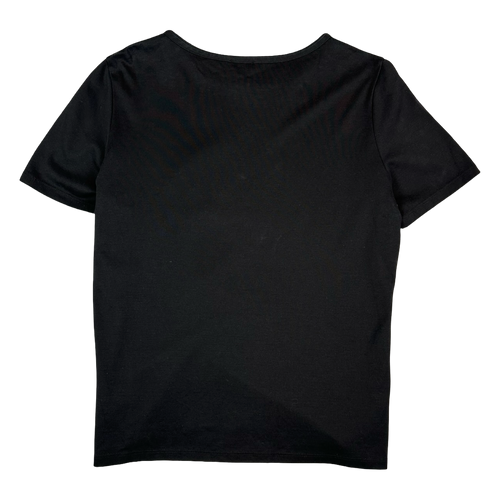 Women's Chanel Uniform Double CC Embroidered Tee Black | Vintage Clothing Store Canada