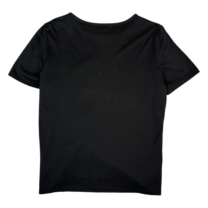 Women's Chanel Uniform Double CC Embroidered Tee Black | Vitnage Clothing Store Canada