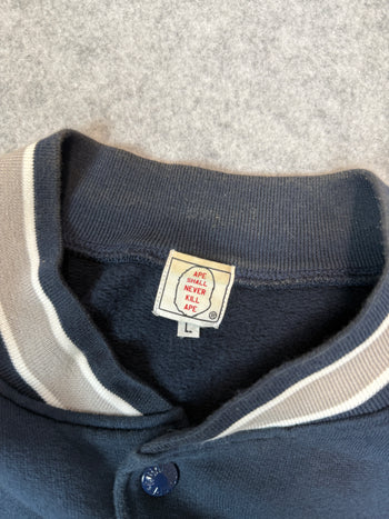 BAPE ASNKA Varsity Jacket Navy Blue (USED)