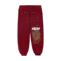 Sp5der Logo Sweatpants Maroon