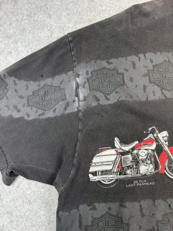 Vintage Harley Davidson 90th Anniversary Bikes Tee Black