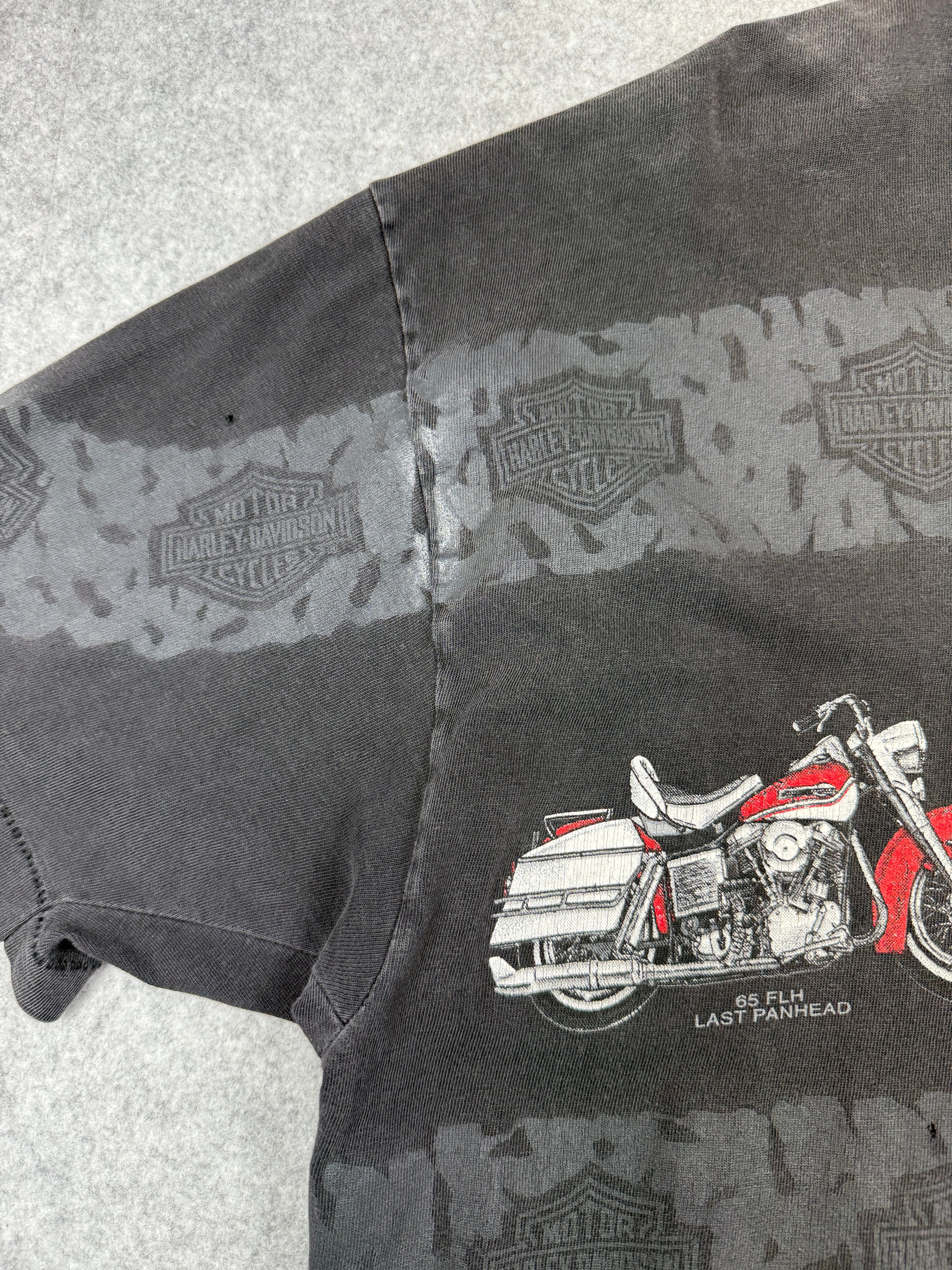 Vintage Harley Davidson 90th Anniversary Bikes Tee Black