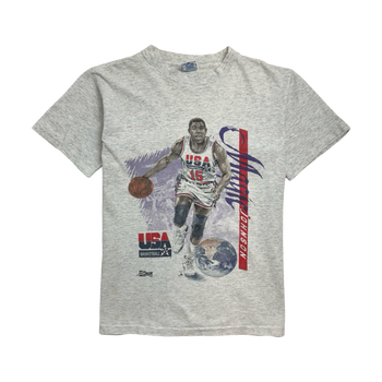 (S) Vintage Team USA Magic Johnson Tee Grey