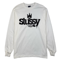 Vintage Stussy Rock On L/S Tee White