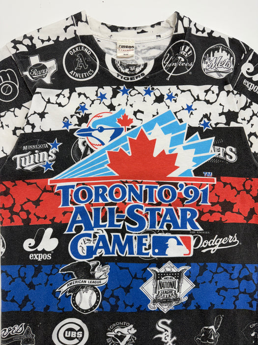 Vintage 90s Toronto Blue Jays All Star Game AOP Tee | Vitnage Clothing Store Canada