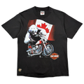 Vintage Harley Davidson Canadian Polar Bear Bike Tee Black