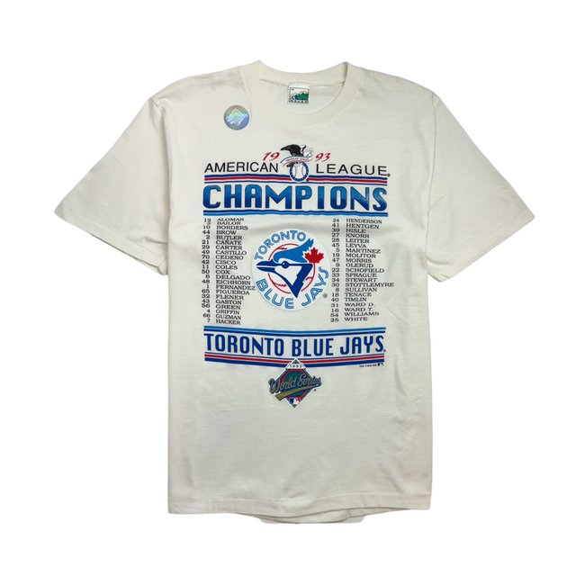 (L) Vintage '93 Championship Toronto Blue Jays Tee White