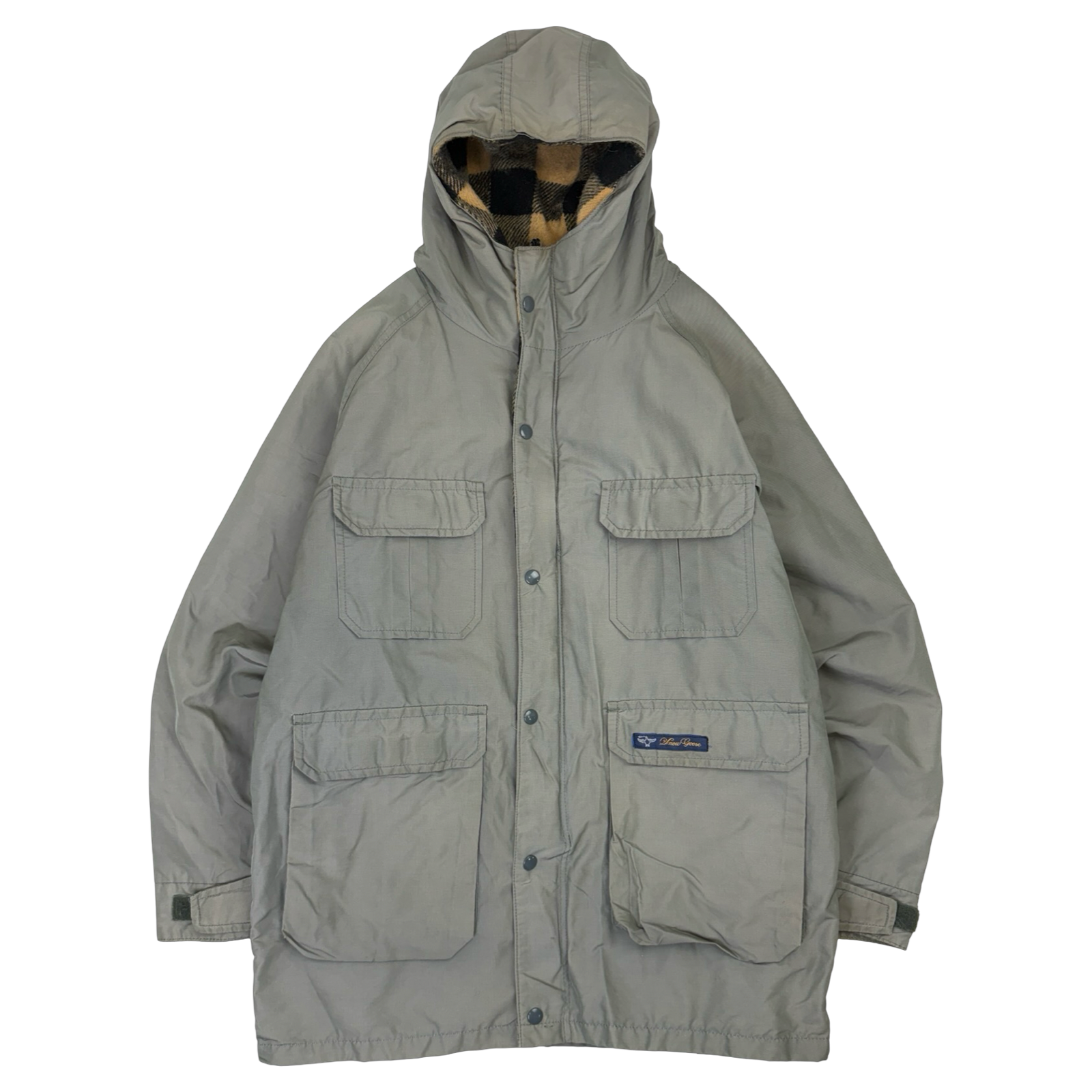 Vintage Canada Goose Wool Lined Parka Jacket Grey
