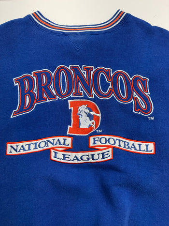 Vintage 90s NFL Denver Broncos Sweatshirt Blue