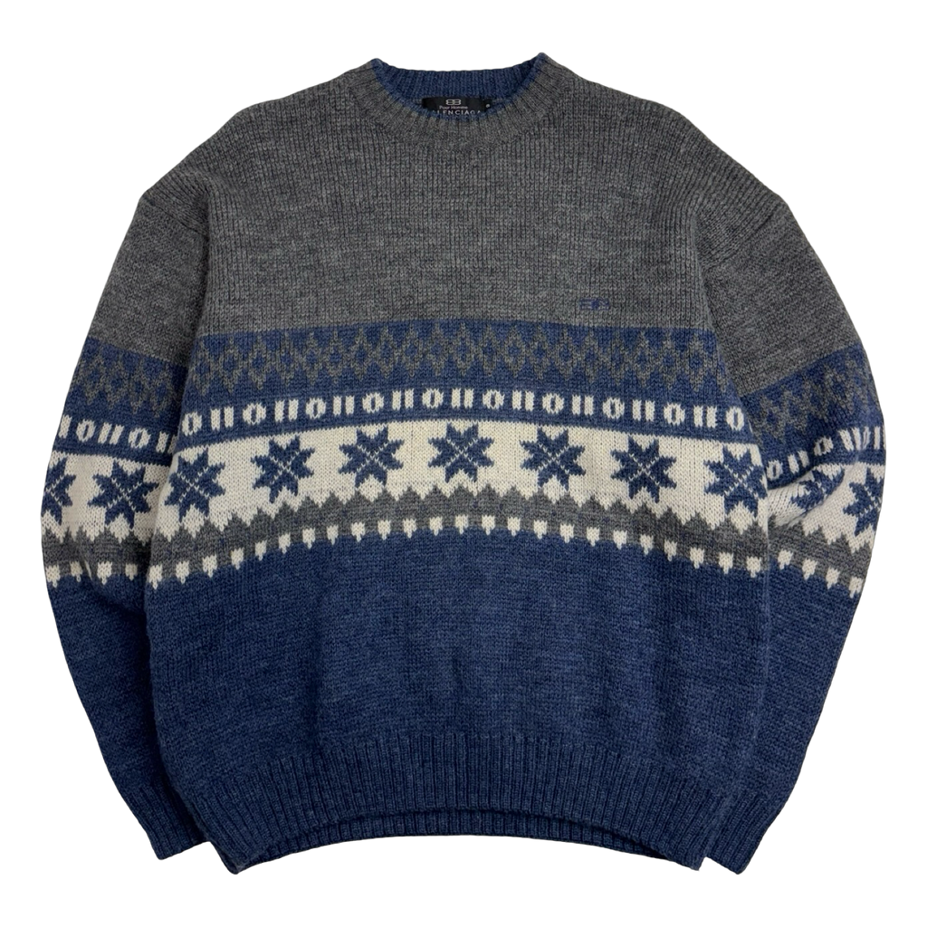 Vintage Men's Balenciaga Paris Wool Knitted Sweater