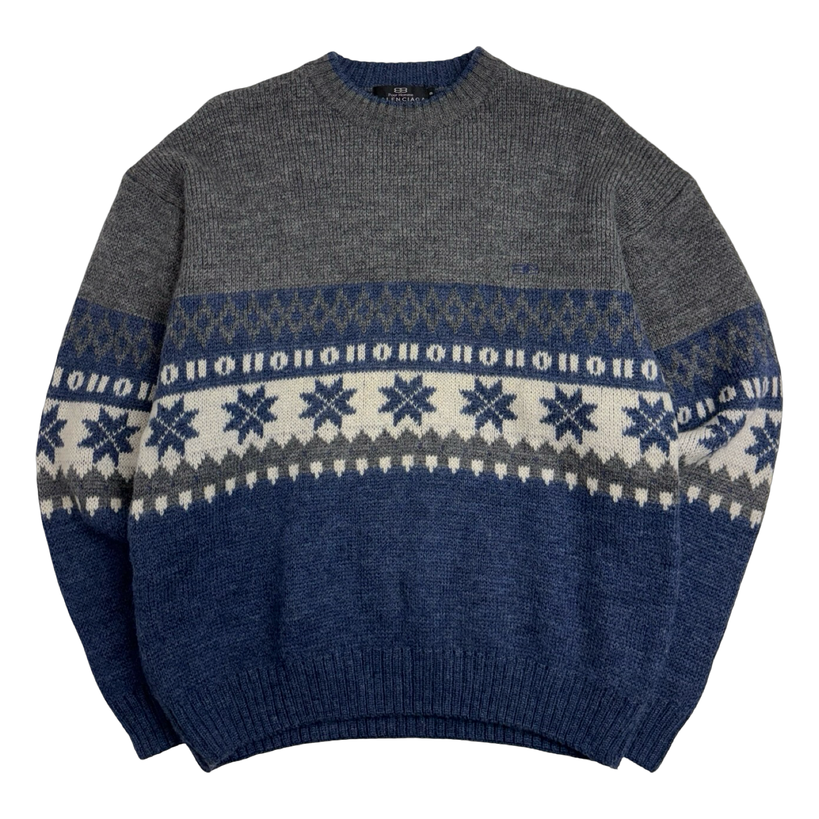 Vintage Men's Balenciaga Paris Wool Knitted Sweater