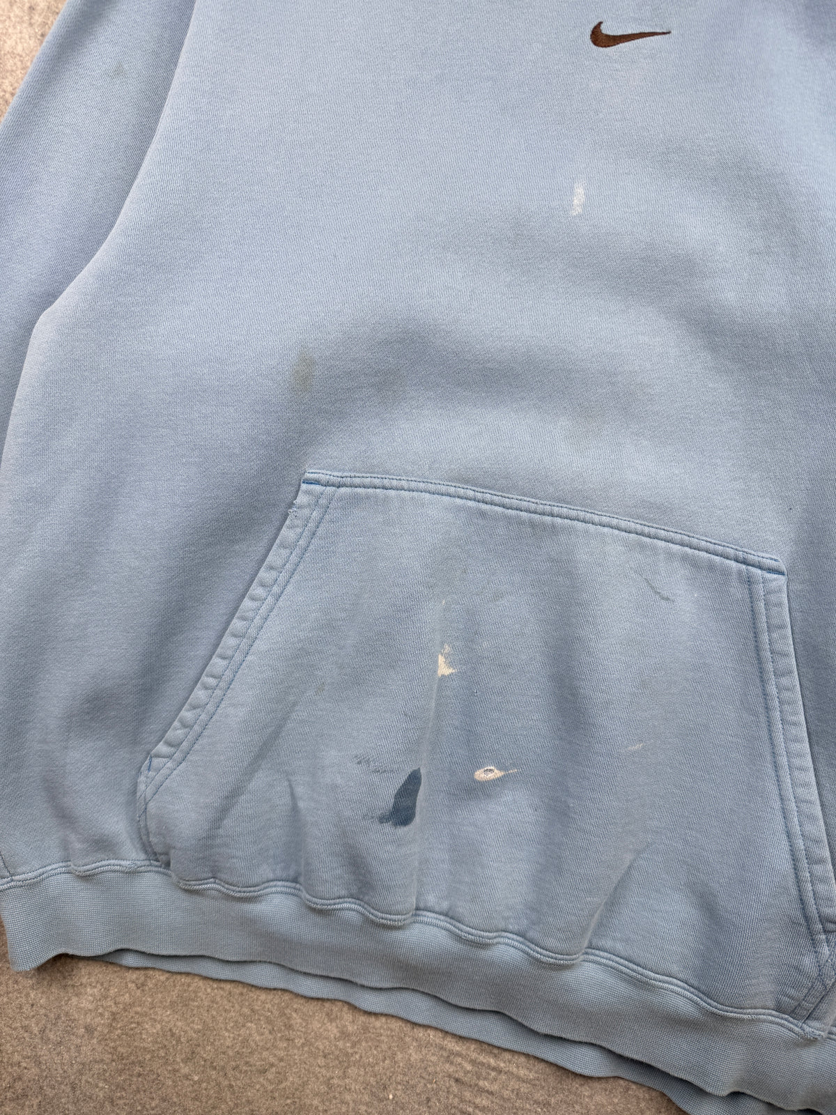 2000s Nike Centre Swoosh Hoodie Light Blue
