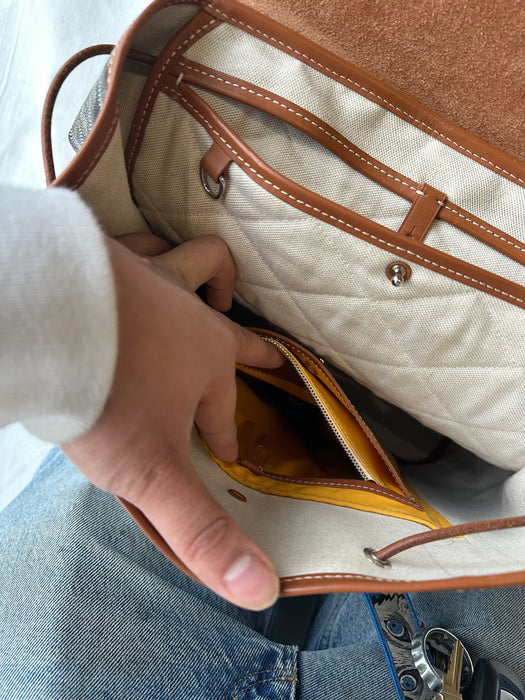 Goyard Alpin Goyardine Backpack Black/Tan | Vitnage Clothing Store Canada