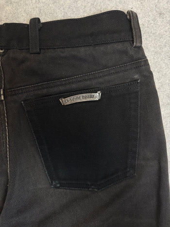Chrome Hearts Fleur Knee Denim Jeans Black